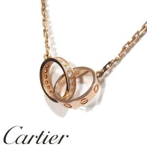 良品★Cartier Baby Love Necklace Diamond B7013900 K18PG 750 ピンクゴールド ベビーラブ ネックレス ダイヤモンド ダイヤ カルティエ★