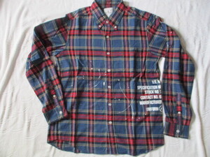 uniform experiment ユニフォームエクスペリメント FLANNEL CHECK チェックシャツ サイズ２ ドリップ加工