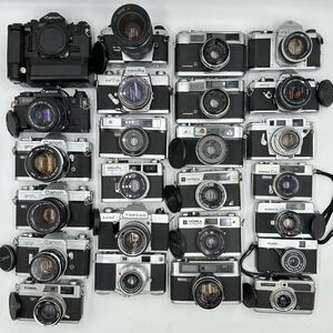 1円 ジャンク フィルムカメラ 25台まとめて Canon Nikon MINOLTA PENTAX YASHICA MAMIYA KONICA RICOH FUJI他 動作未確認 中古品 現状品