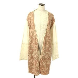 【新品】 OLUBIYI THOMAS / オルヴィトーマス | 2023SS | kimono back jacquard coat ボタニカルジャガード 異素材切替 ガウンコート