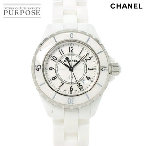 シャネル CHANEL J12 33mm H0968 レディース 腕時計 デイト ホワイト セラミック クォーツ ウォッチ 90241900