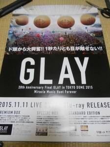 GLAY　グレイ20thAnniversaryFinal ～TOKYO DOME2015ポスター　