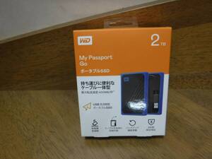 WD ポータブルSSD 2TB USB3.0 ブルー My Passport Go 外付け