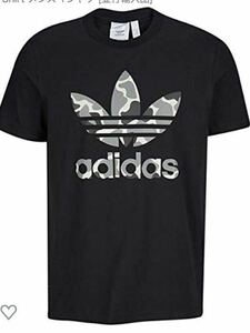 adidas アディダス メンズ 半袖Tシャツ 黒 ブラック カモフラＬ