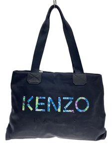 KENZO◆トートバッグ/-/BLK/無地