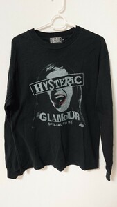 ヒステリックグラマー　HYSTERIC GLAMOUR　ロンT　 長袖Tシャツ　 黒　 ブラック　サイズＳ　送料無料