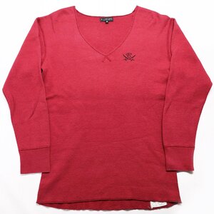 RJB (アールジェイビー) V-Neck Thermal Shirt / Vネック 長袖サーマルTシャツ ワイン size 38 / ロンT / フラットヘッド