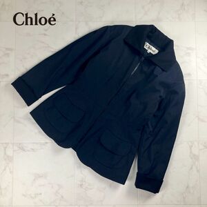 美品 Chloe クロエ 中綿ジャケット アウター レディース 黒 ブラック サイズ42*MC1235