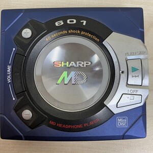 K414-T6-3205 ◎ SHARP MD-ST601-A MDヘッドホンプレーヤー シャープ オーディオ機器 ステレオ機器 通電動作確認済 ③