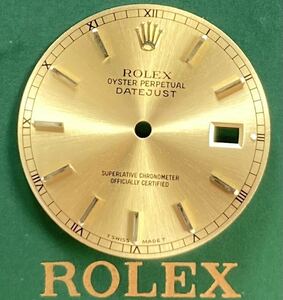 純正品 ゴールド 文字盤 ロレックス16013 16233 16253 16238 16220 デイトジャスト メンズ ROLEX DATEJUST gold dial cal.3035 ダイヤル c