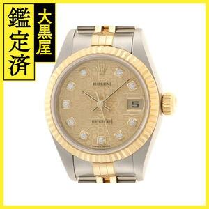 ROLEX デイトジャスト 69173G SS/YG シャンパンホリコン/N10PD【436】2148103740794