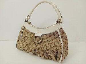 [O14B-65-026-1] GUCCI グッチ キャンバス ハンドバッグ 中古