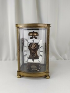 置時計 ゼンマイ式 LONDON 1780 ガラス 金属 置物 インテリア