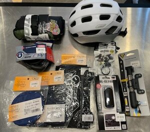 1円開始　自転車用具　まとめ売り　中古ヘルメット　未使用品　ライト（動作未確認/ジャンク扱い）