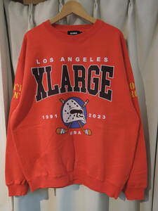 X-LARGE XLARGE エクストララージ HOCKEY CREWNECK SWEAT 赤 Lサイズ 2023最新人気商品 再値下げしました！ 