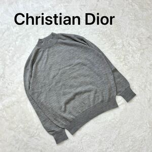 クリスチャンディオール コットン ニット セーター 長袖 グレー Christian Dior Cotton knit Long sleeve