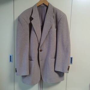 Wool＆Cashmere ウール＆カシミヤ メンズジャケット ウール混80%うちカシミヤ20%【L】 FABRIC MADE IN ITALY生地イタリア製 138-7A0803