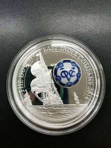 美品 記念コイン クックアイランド 2014年 東インド会社シルバーコイン 10$硬貨 silver coin