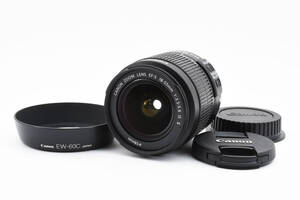 ☆極上美品☆ CANON EF-S 18 - 55 ｍｍ Ｆ3.5 - 5.6 IS II EW 60C レンズフード付き ☆動作良好☆☆外観綺麗☆ ＊662