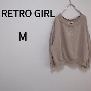 【RETRO GIRL】レトロガール(M)英字ロゴドルマンスウェット＊トレーナー