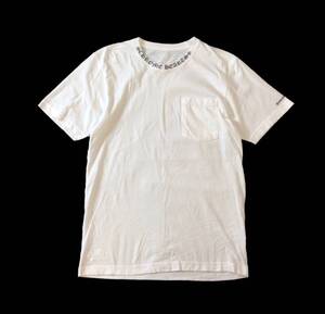 クロムハーツ CHROME HEARTS 半袖Tシャツ カットソー トップス 胸ポケット付き 袖プリント 白 ホワイト USA製 M