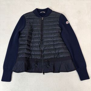 着用2〜3回　☆極美☆ MONCLER モンクレール　ニット切り替　ライト　ダウンジャケット　フリルデザイン　超軽量　レディース　Mサイズ 