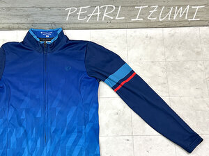 ☆ PEARL IZUMI JERSEY SIZE:M パールイズミ ブルー 長袖 サイクルジャージ 裏起毛 ロード ミニベロ 同梱発送承り中!! Y-202