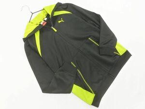 PUMA プーマ キッズ 裏起毛 切替 ジップアップ パーカー sizeM（130ｃｍ）/黒 ◇■ ☆ egb0 子供服