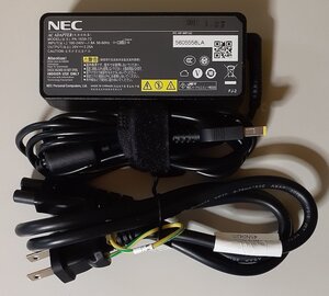 4580 NEC純正 ノートパソコン用ACアダプタ PA-1650-72 20V 3.25A