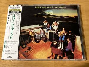 (20P2-2113) 70s 帯付き 88年国内初期2000円盤 スリー・ドッグ・ナイト(THREE DOG NIGHT) 70年5th「ナチュラリー(NATURALLY)」[喜びの世界]