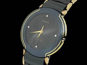 12S2★RADO/ラドー★ jubile/ジュビリー（129.0300.3）セラミック ブラック文字盤 クォーツ 腕時計 mens watch