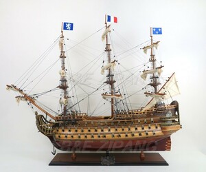 帆船模型 完成品 木製 ラ ロワイヤル号フランス海軍 軍船 モデルシップ 全長 94cm T059