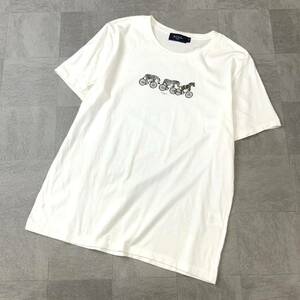 Paul Smith ポールスミス シマウマチャリ 自転車 デザイン 半袖 Tシャツ メンズ Lサイズ ホワイト