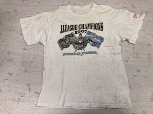 Jリーグ ジュビロ磐田 CHAMPIONS 1997 オールド 90s サッカー スポーツ 記念 半袖Tシャツ カットソー メンズ 白