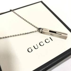 箱付き★【GUCCI】グッチ★ネックレス カットアウトG SV925 シルバー ペンダント アクセサリー ロゴ チェーン 12