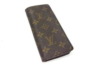 1円 ■美品■ LOUIS VUITTON ルイヴィトン M62962 モノグラム エテュイ リュネット サーンプル メガネケース 眼鏡入れ ブラウン系 FJ3780