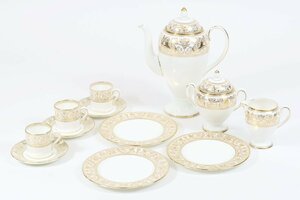 ウェッジウッド ゴールドフロレンティーン ティーセット 箱付き / Wedgwood GoldFlorentine ティーポット カップ＆ソーサー クリーマー シ