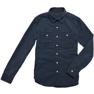 定価4.2万 1piu1uguale3 STRETCH CORDURA RIPSTOP COTTON SHIRTS Ⅳ 紺 ストレッチコーデュラリップストップシャツwjk akm ジュンハシモト