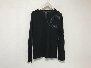 本物ロアーroarコットンVネックプリント長袖TシャツロンTビジネススーツサーフアメカジ日本製2M