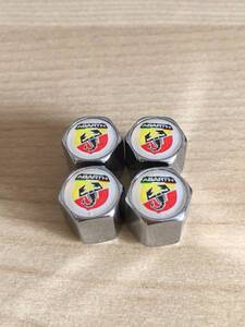 新品即決 ホイールバルブキャップ 4個セット ABARTH アバルト 500 595 695 124 Spider Panda Punto Uno Coupe Fiat Barchetta Sedici