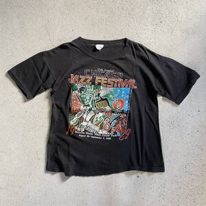 80’s THE CHICAGO JAZZ Fest. 89’ Tee ジャズT フェス　ブラック Tシャツ 古着 vintage used 