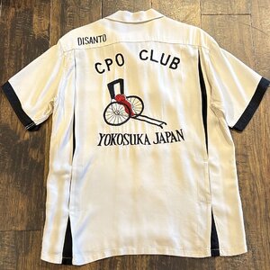 テーラー東洋 刺繍 スカ ボウリングシャツ CPO CLUB TT39103 105)オフホワイト Mサイズ トップス ミリタリー