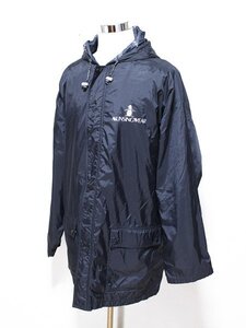 MUNSINGWEAR ロゴ ビッグシルエット 中綿キルティング フード付 ハーフコート 黒