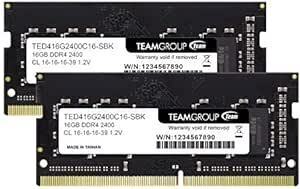 Team ノートPC用 SO-DIMM DDR4 2400MHz PC4-19200 16GBx2枚組 32GBkit 日本国内無