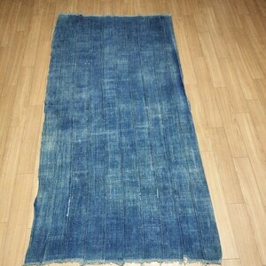 古布 インディゴ 藍染め アフリカンアートテキスタイル 手織り布 100%コットン トライバルインテリア ファブリックビンテージ 