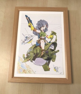 kj ★額装品★ 鳥山明 3 貴重イラスト A4サイズ額入り ポスター風デザイン 印刷サイン ドラゴンボール ドクタースランプ アラレちゃん 漫画