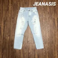 JEANASIS ダメージデニム ライトブルー S