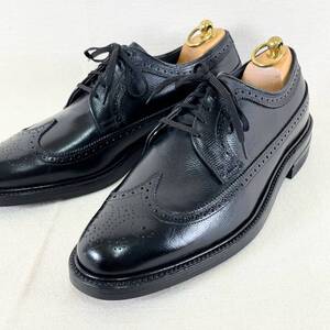 希少《 Dead Stock / Made in USA / 9D 》70s 80s デッド【MASON SHOE アメリカ製 デッド 黒 シボ革 ウイングチップ シューズ ビンテージ】