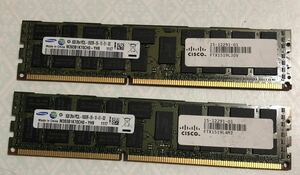 SAMSUNG 16GB（8GB x2）2Rx4 PC3L -10600R-09-10-E1-D2