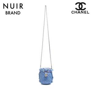 シャネル CHANEL ショルダーバッグ デニムミニバケット ブルー